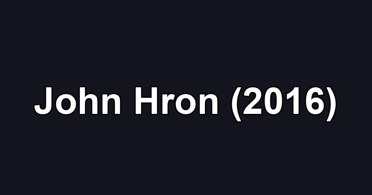 John Hron (2016)