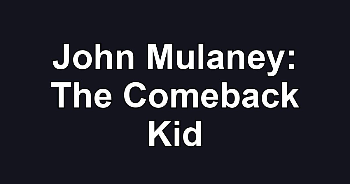 John Mulaney: The Comeback Kid