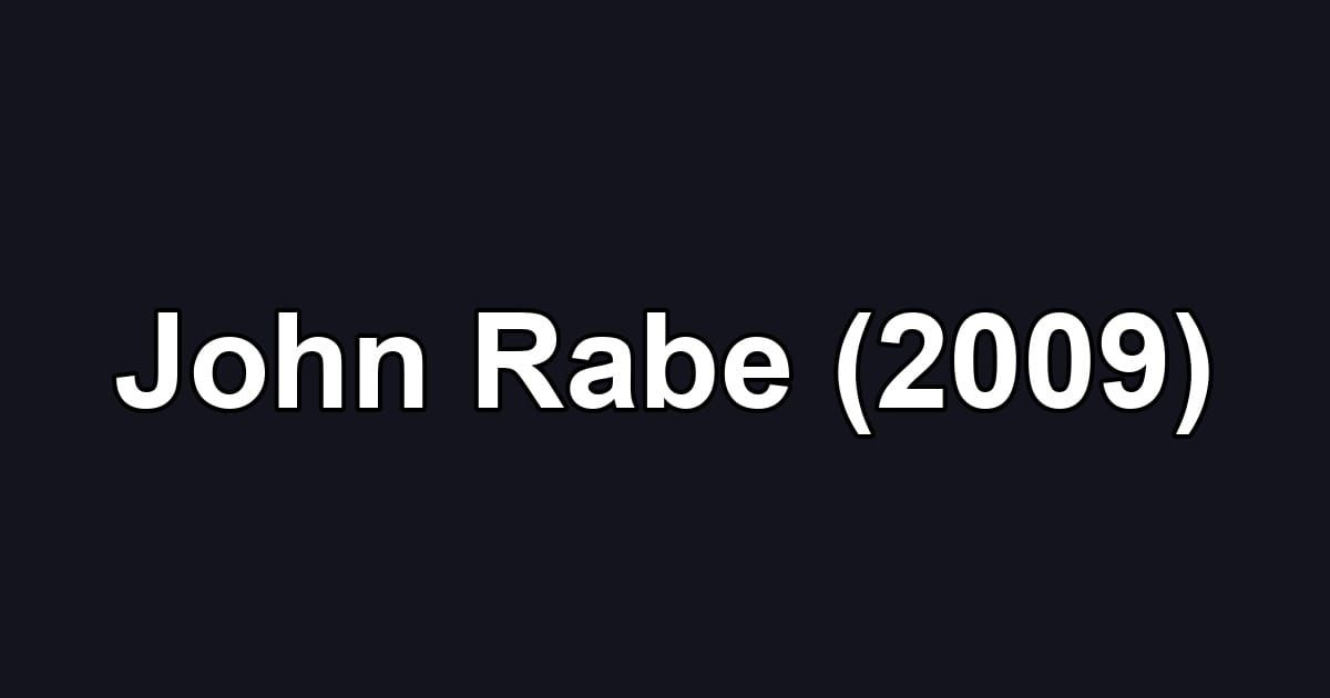 John Rabe (2009)