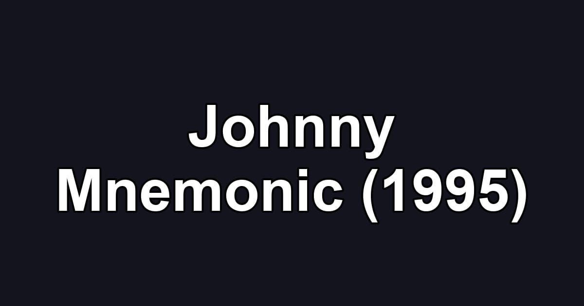 Johnny Mnemonic (1995)