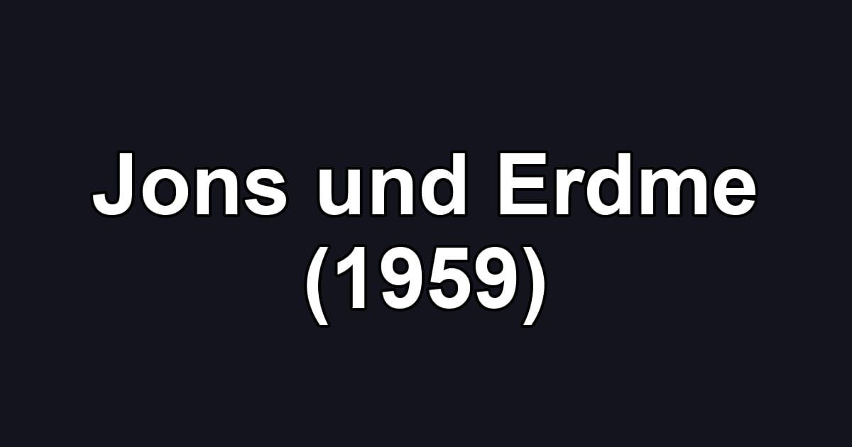 Jons und Erdme (1959)