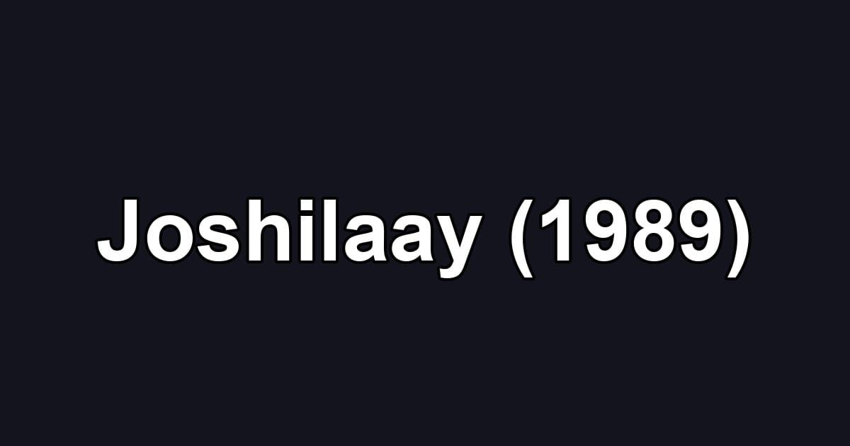 Joshilaay (1989)