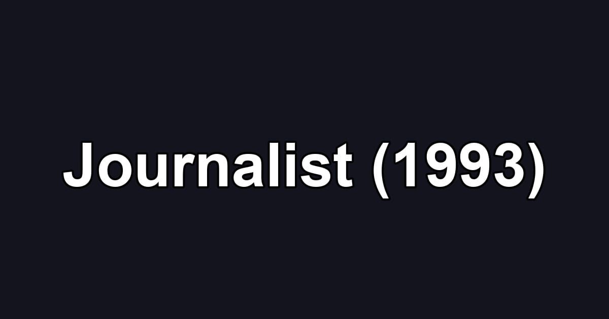 Journalist (1993)