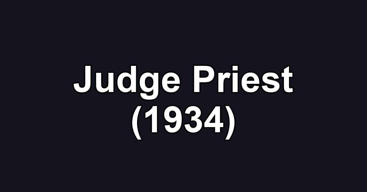 Judge Priest (1934)