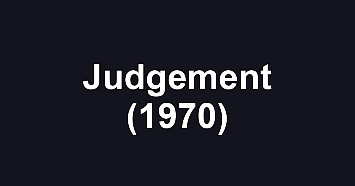 Judgement (1970)