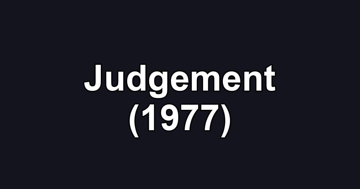 Judgement (1977)