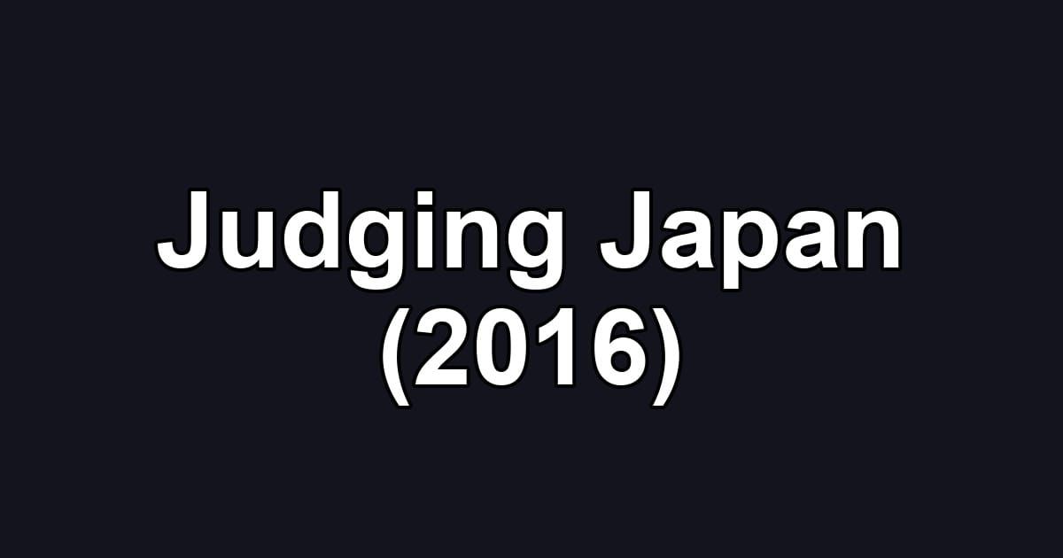 Judging Japan (2016)