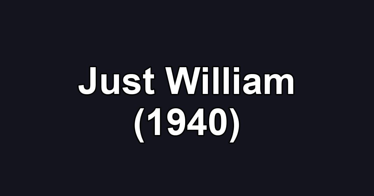 Just William (1940)