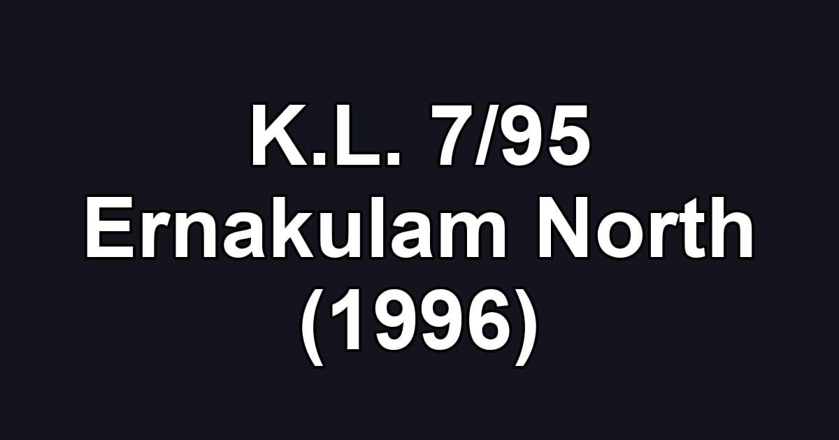 K.L. 7/95 Ernakulam North (1996)