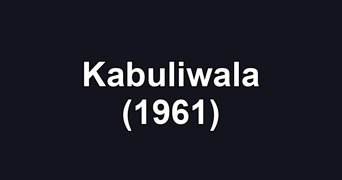 Kabuliwala (1961)