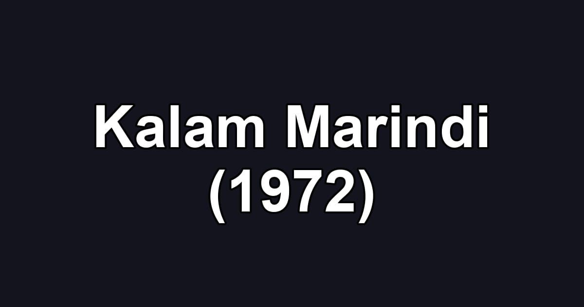 Kalam Marindi (1972)