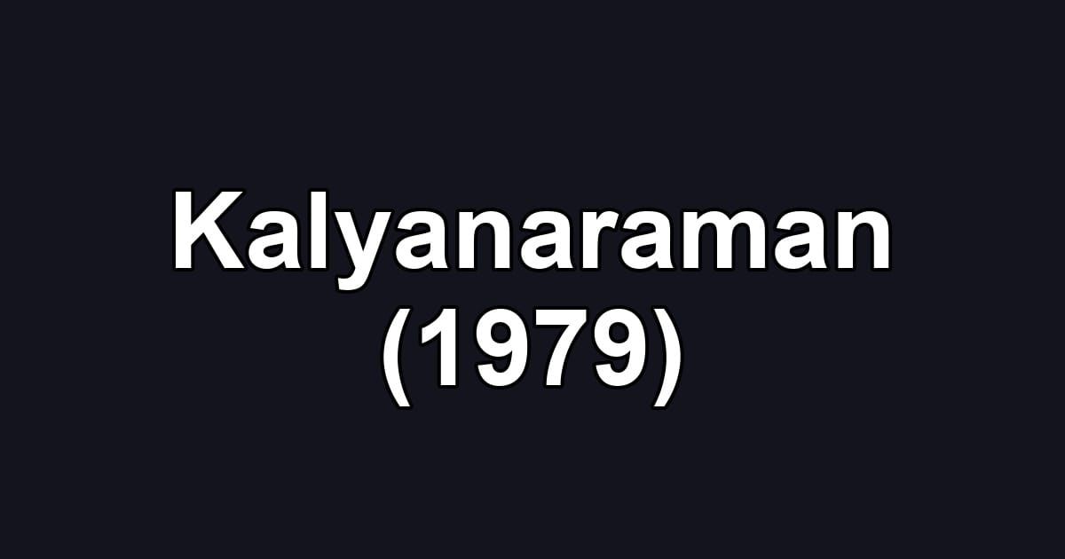 Kalyanaraman (1979)