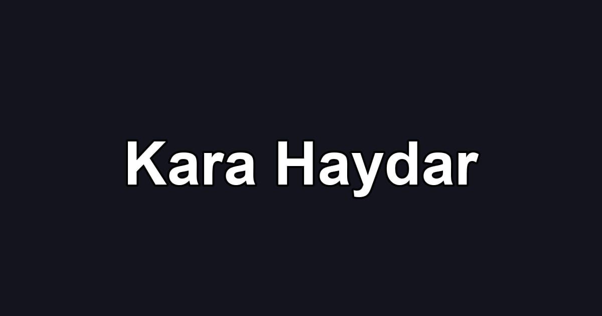 Kara Haydar