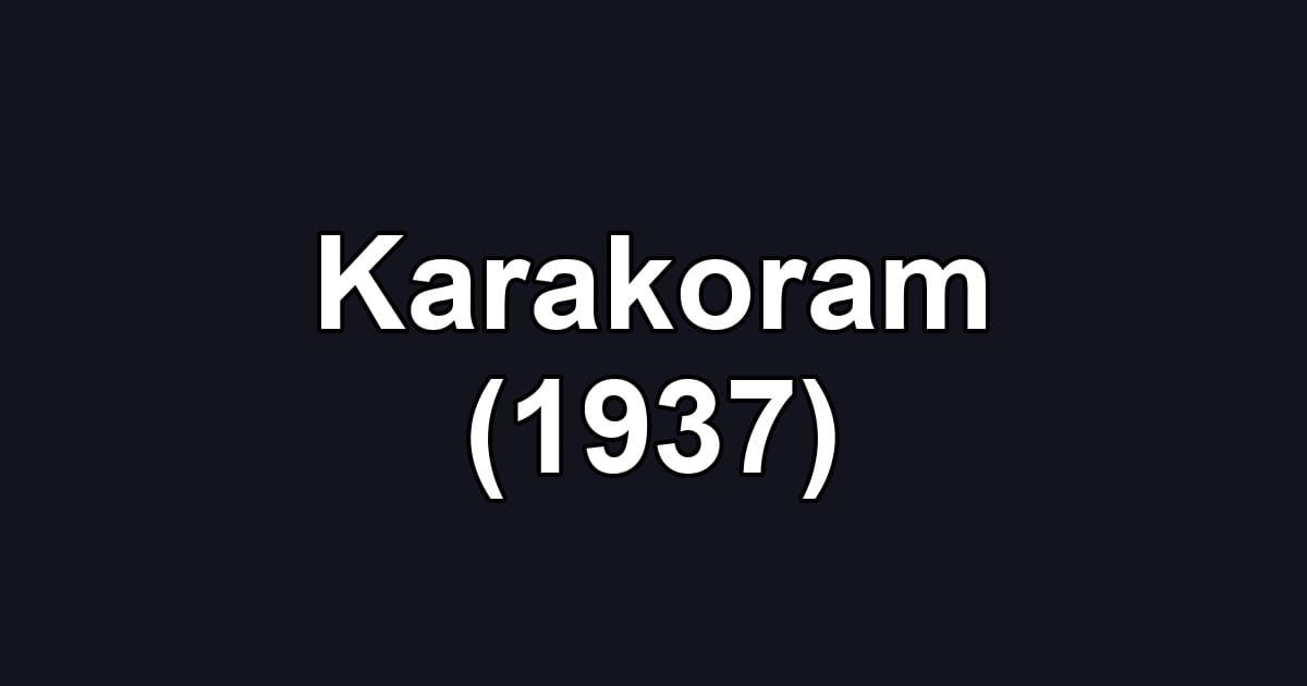 Karakoram (1937)