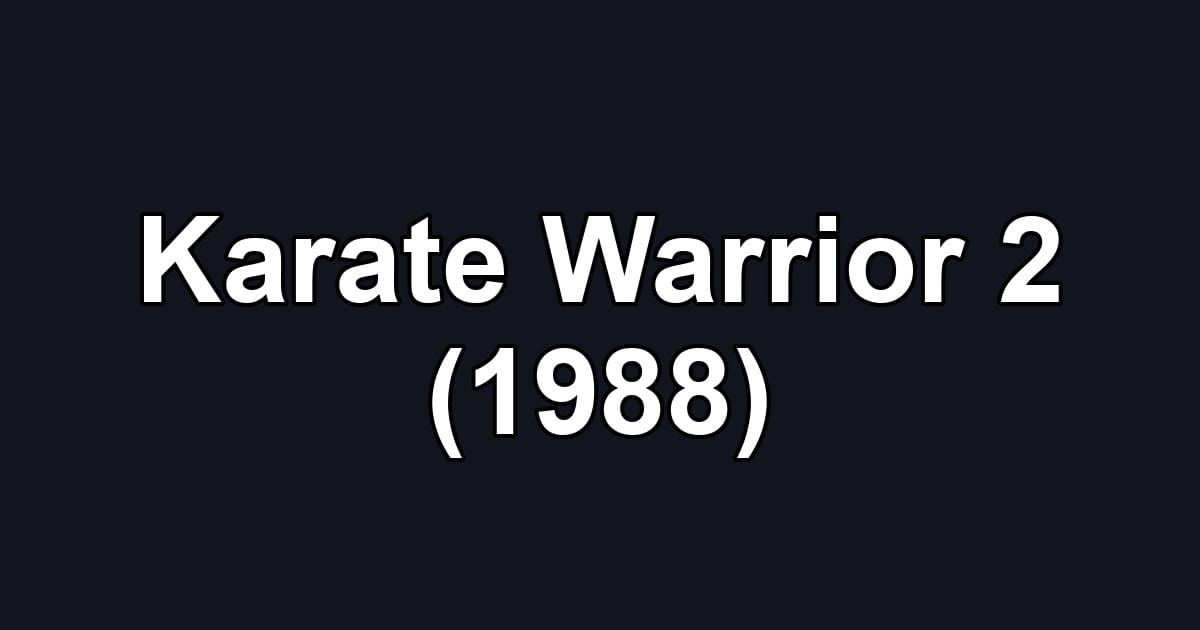 Karate Warrior 2 (1988)