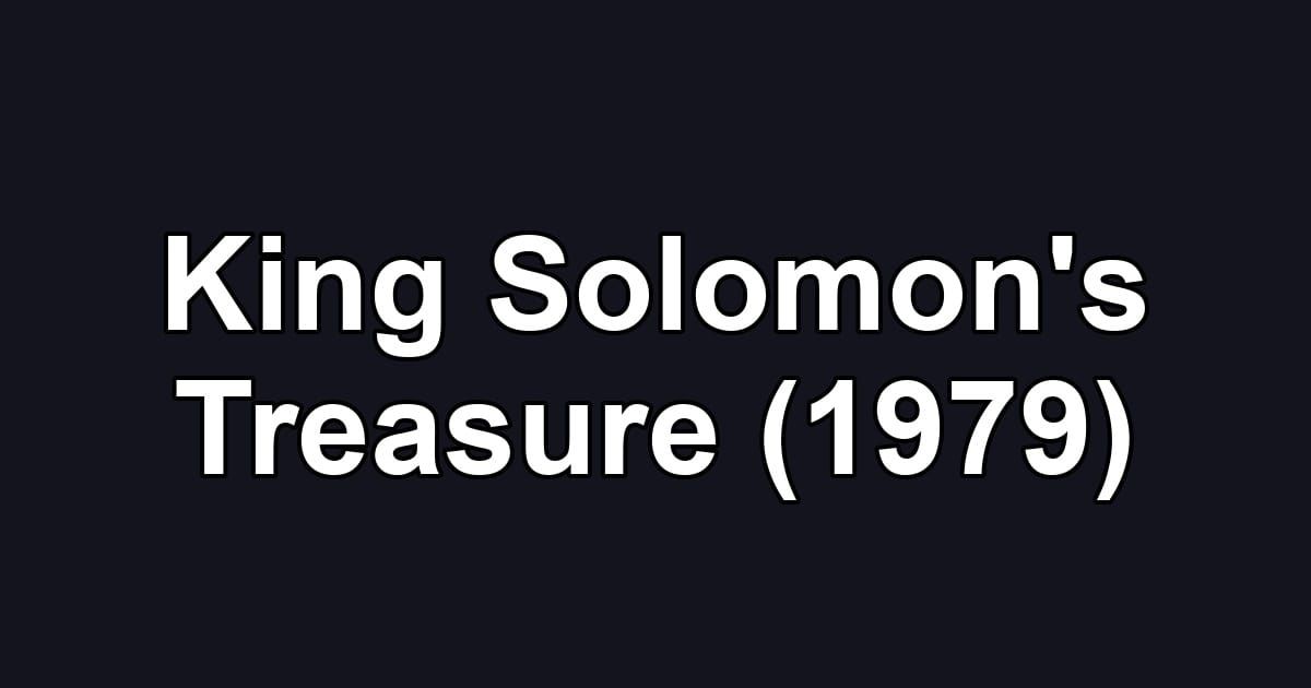 King Solomon's Treasure (1979)