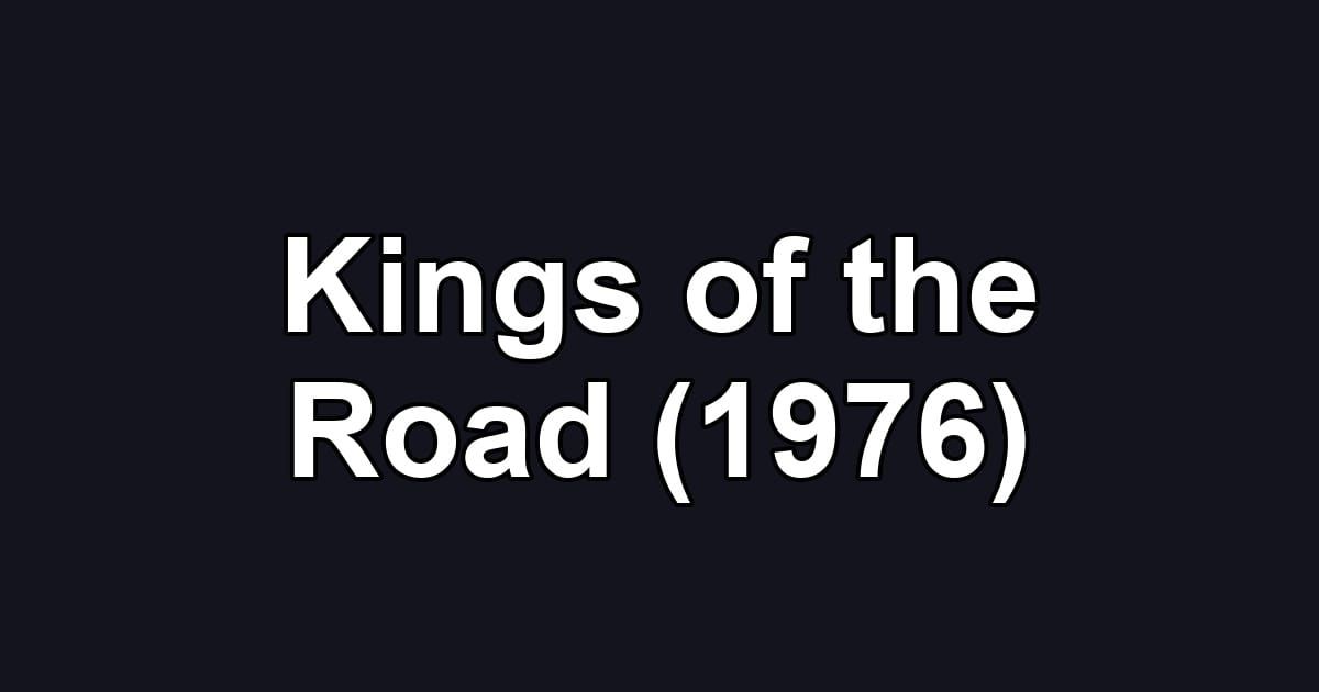 Kings of the Road (1976)