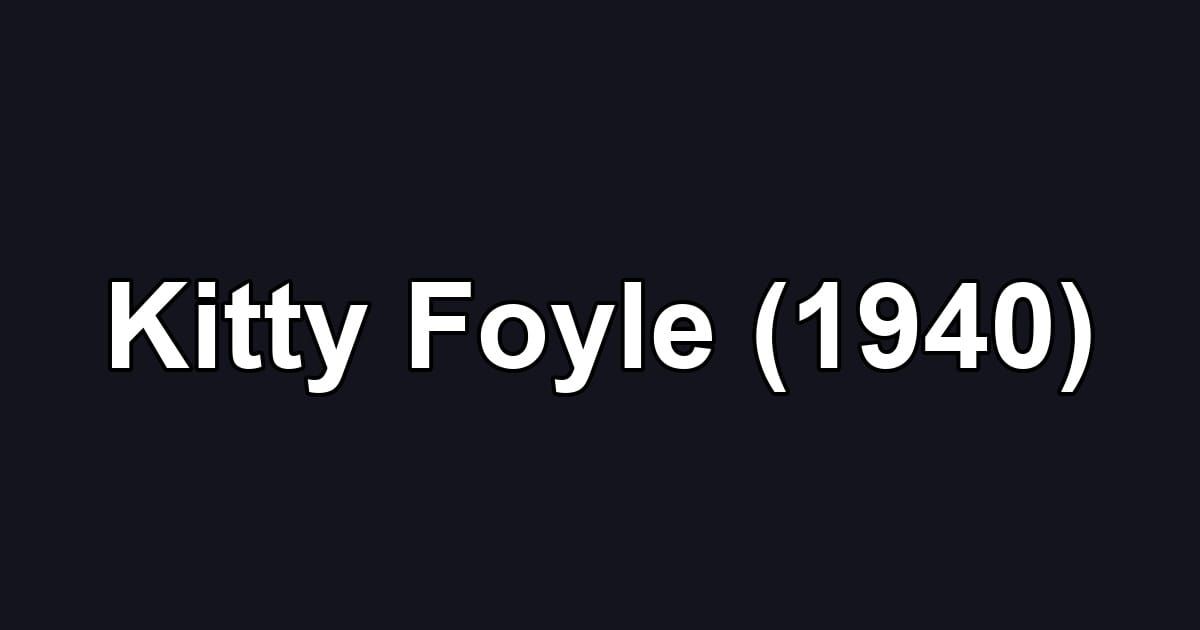 Kitty Foyle (1940)