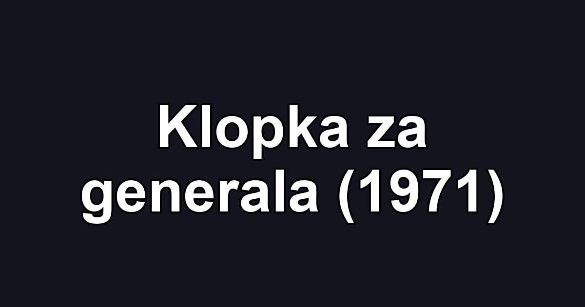 Klopka za generala (1971)