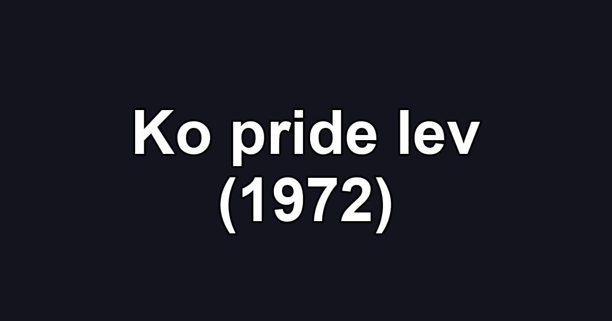 Ko pride lev (1972)
