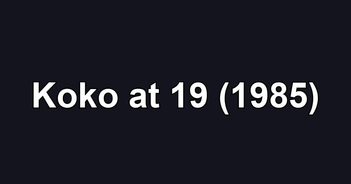 Koko at 19 (1985)