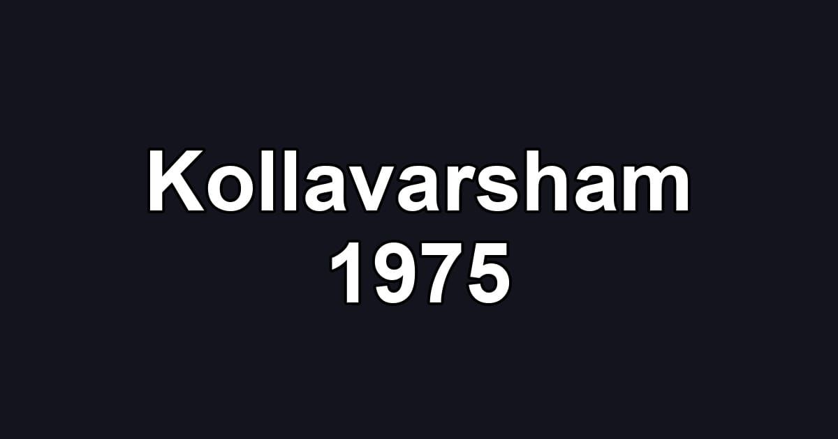 Kollavarsham 1975