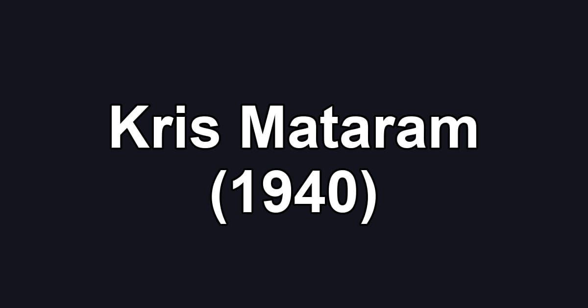 Kris Mataram (1940)