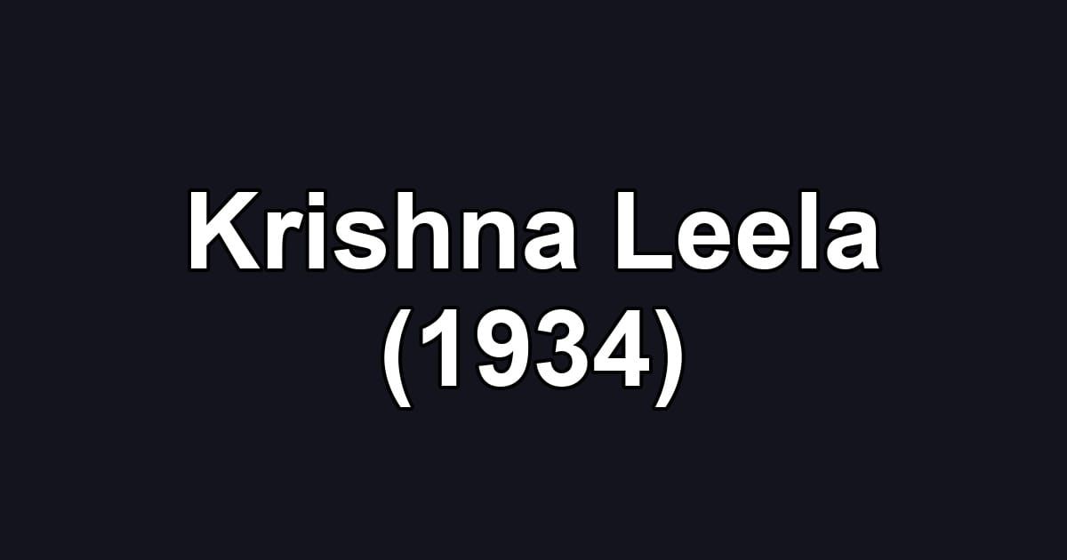 Krishna Leela (1934)