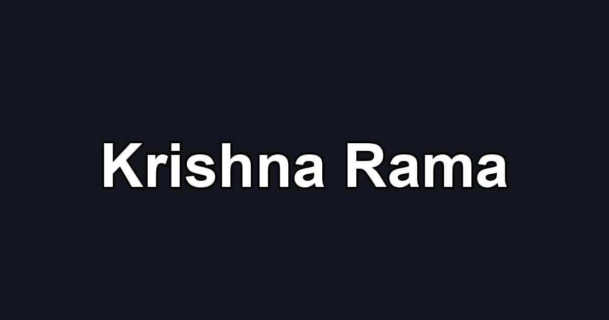 Krishna Rama