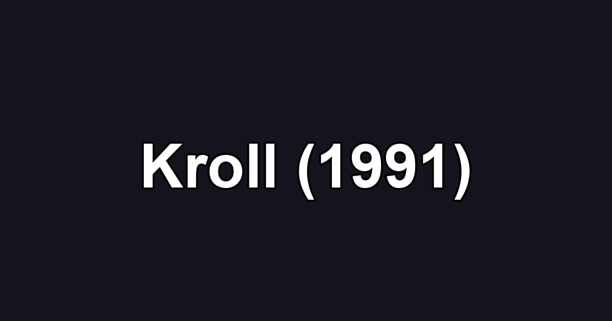 Kroll (1991)