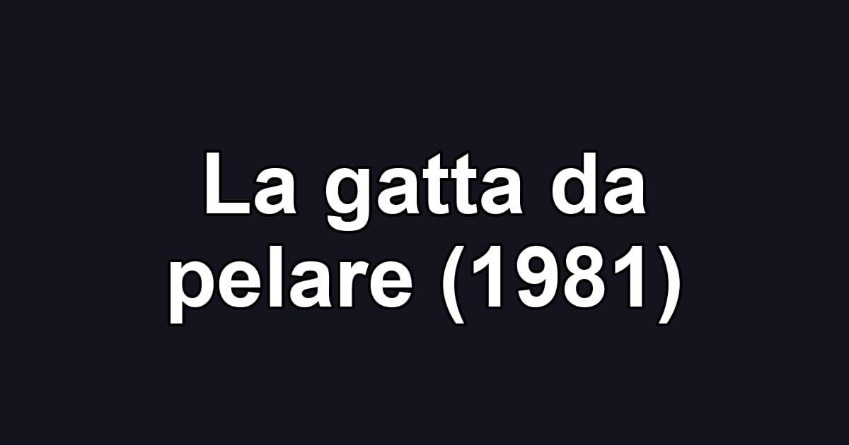 La gatta da pelare (1981)