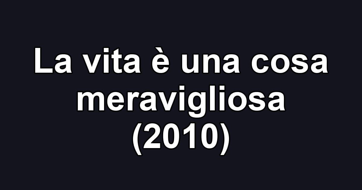 La vita è una cosa meravigliosa (2010)