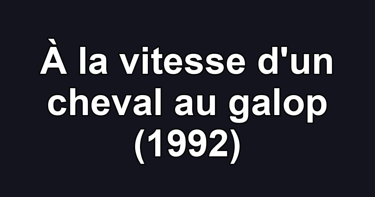 À la vitesse d'un cheval au galop (1992)