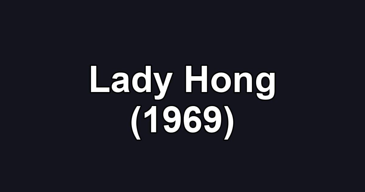 Lady Hong (1969)