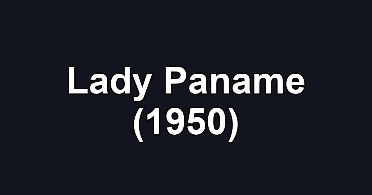 Lady Paname (1950)