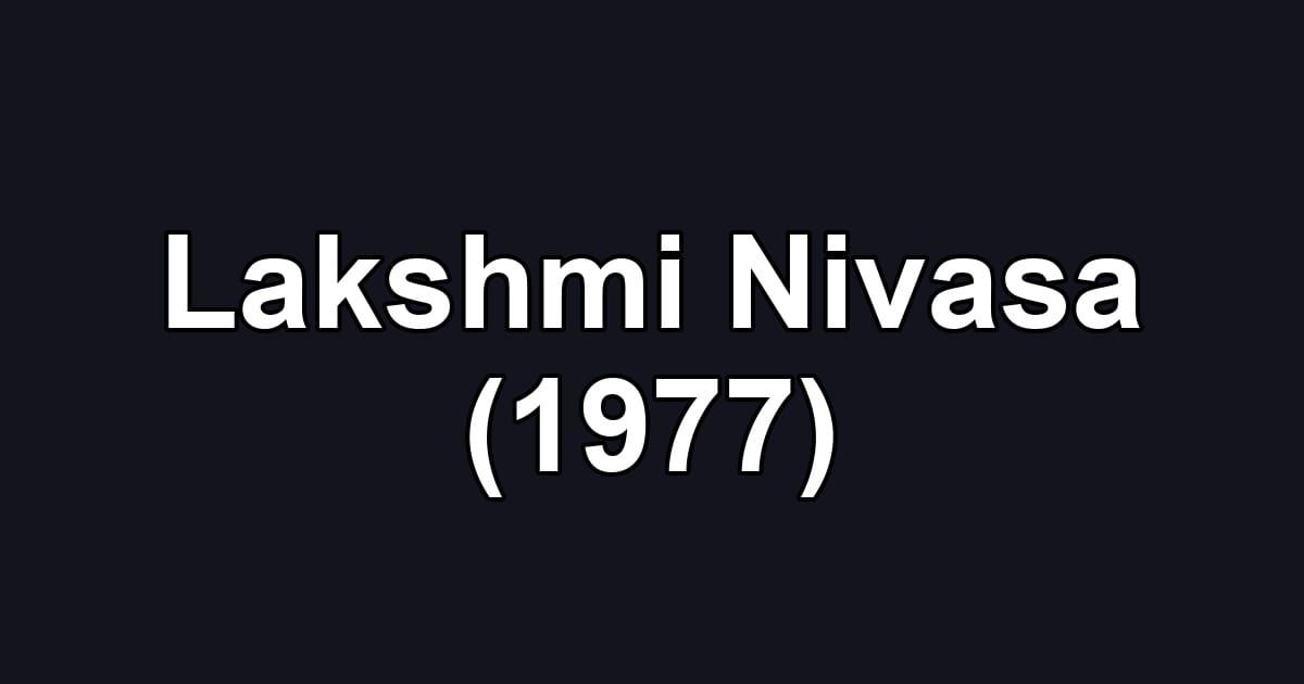 Lakshmi Nivasa (1977)