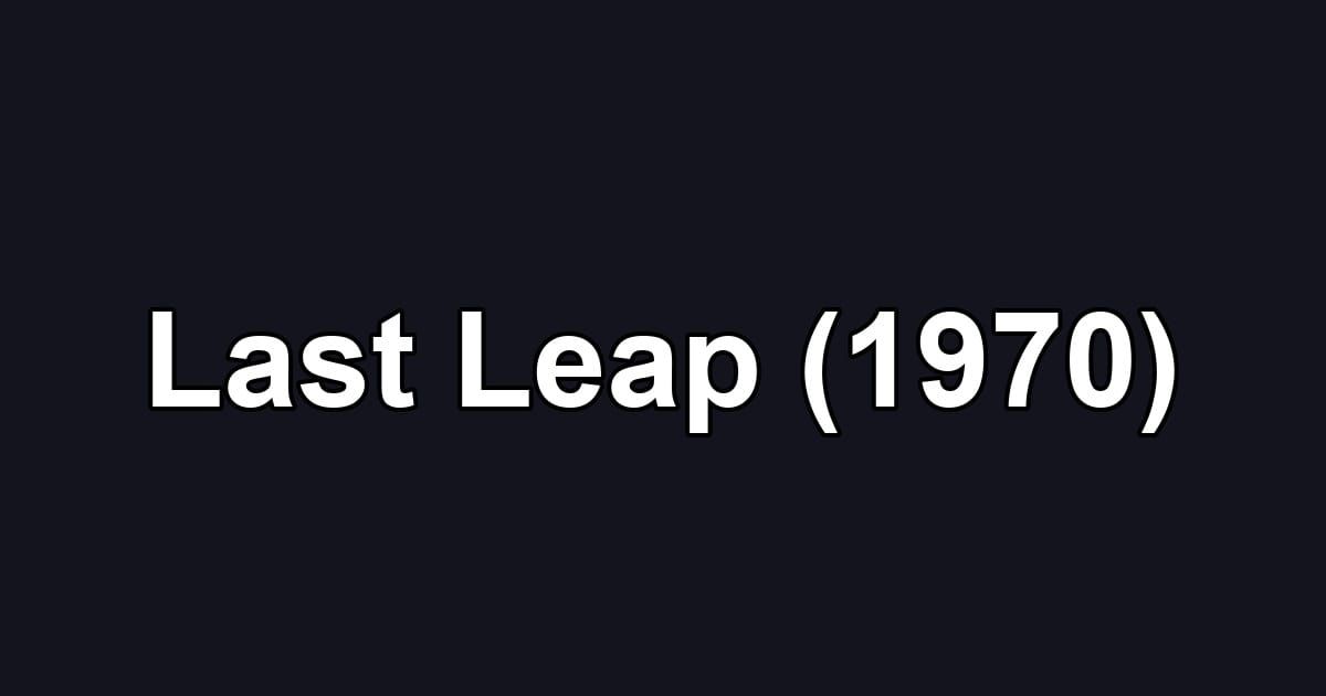 Last Leap (1970)