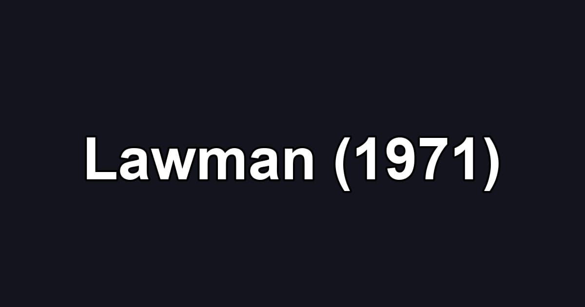 Lawman (1971)