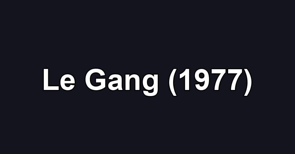 Le Gang (1977)