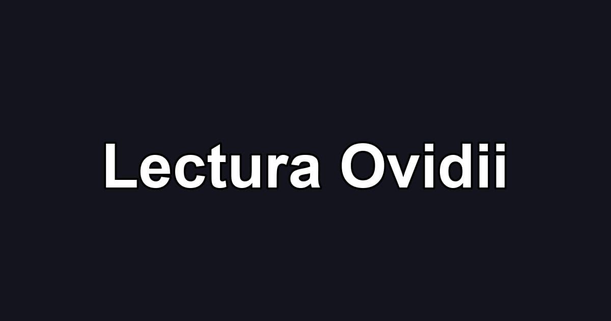 Lectura Ovidii