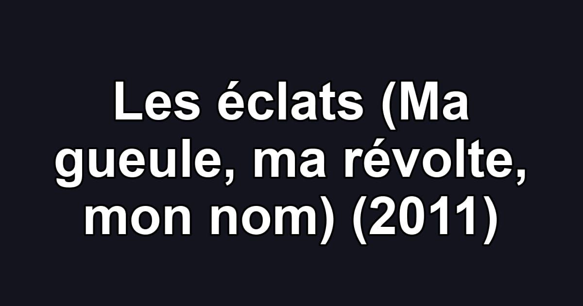 Les éclats (Ma gueule, ma révolte, mon nom) (2011)