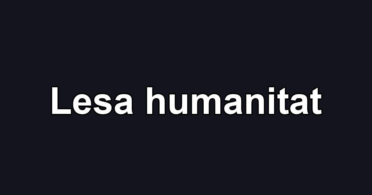 Lesa humanitat