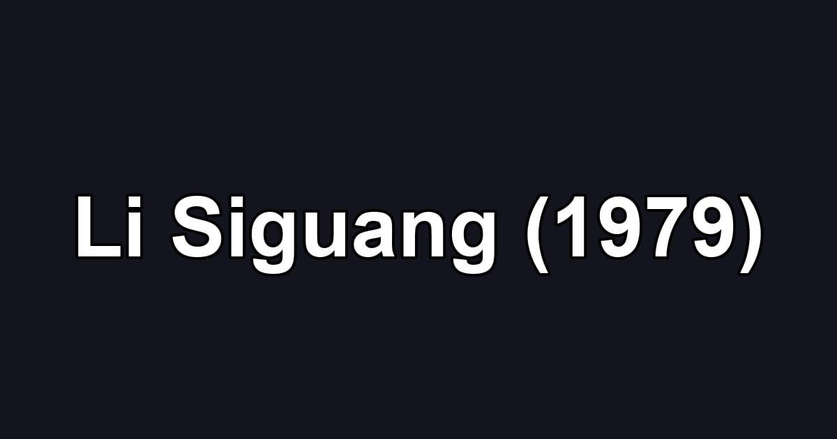Li Siguang (1979)