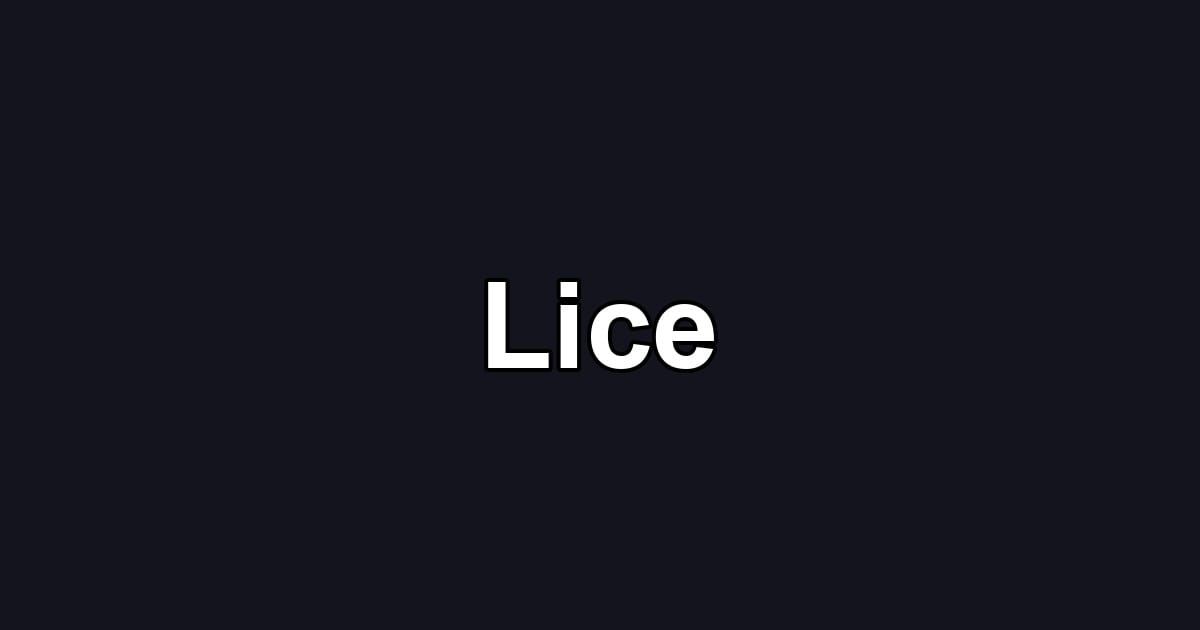 Lice