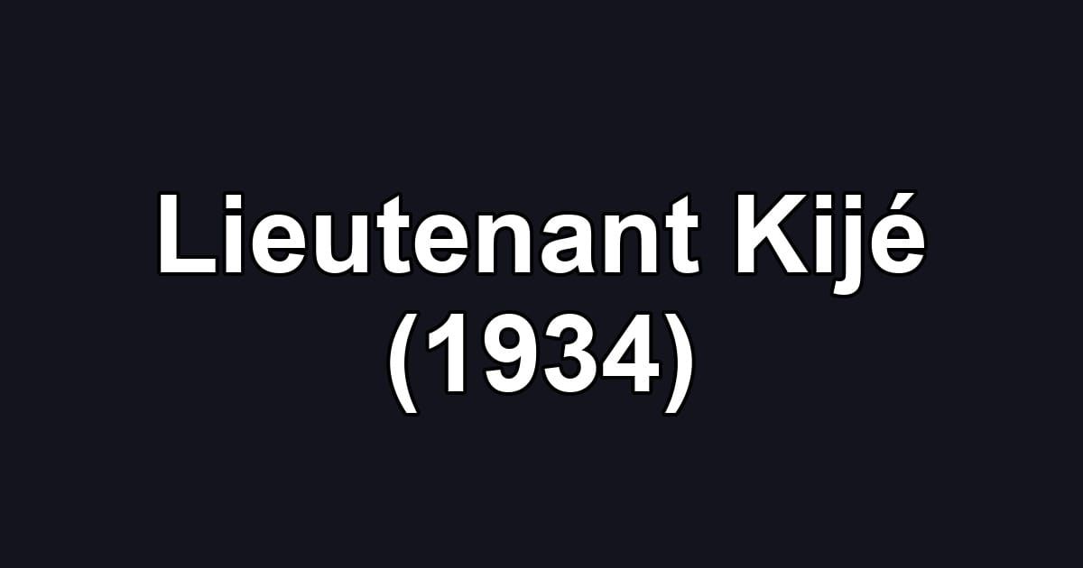 Lieutenant Kijé (1934)