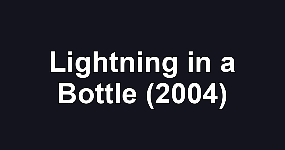 Lightning in a Bottle (2004)