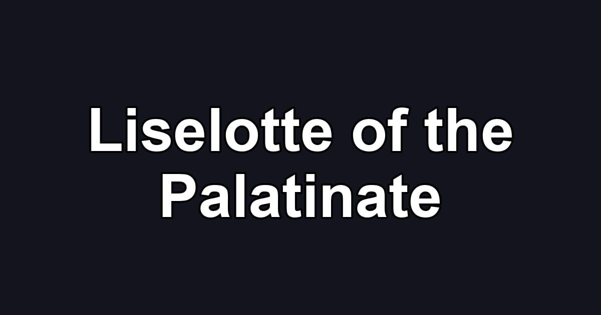 Liselotte of the Palatinate