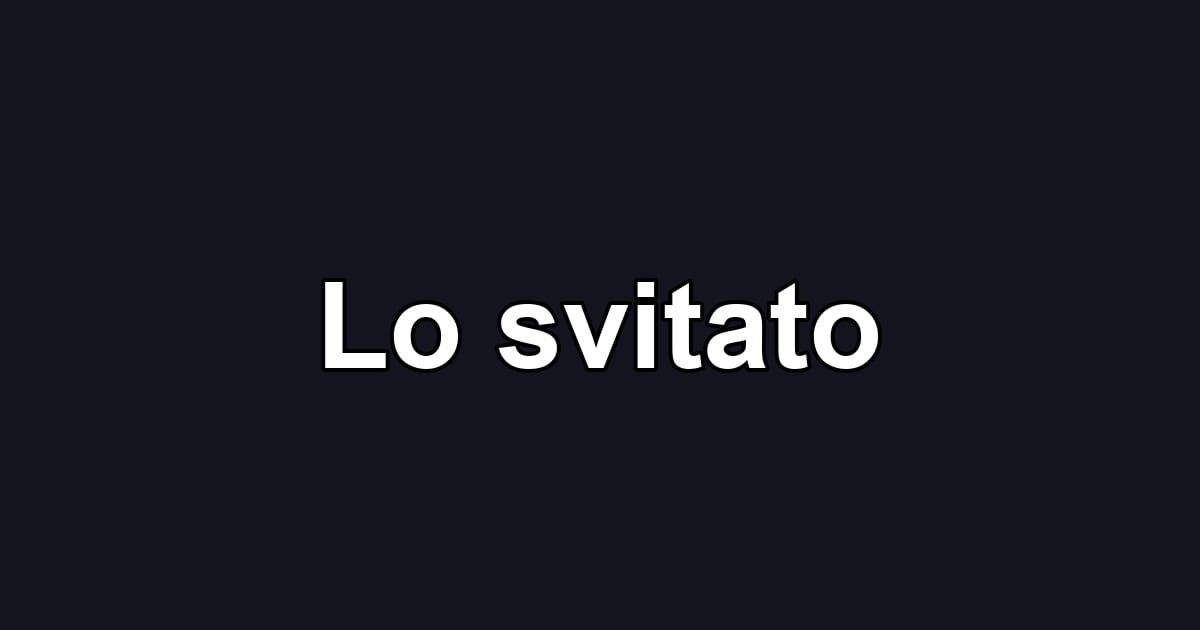 Lo svitato