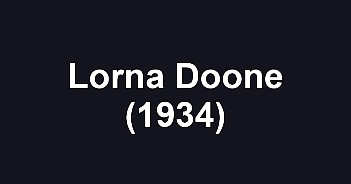 Lorna Doone (1934)