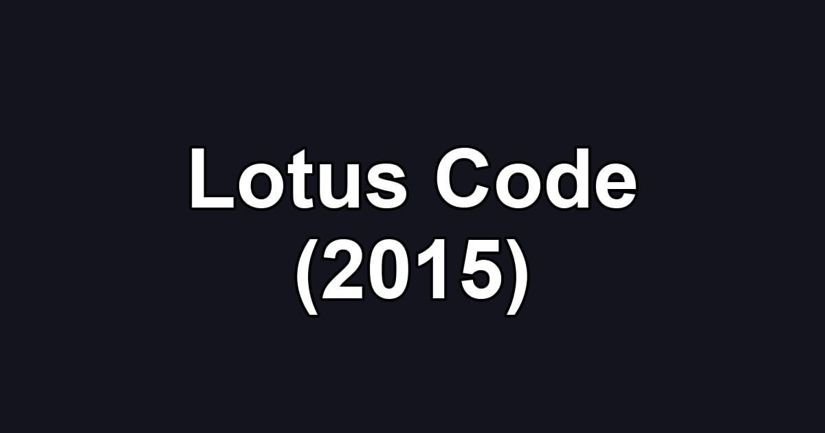 Lotus Code (2015)